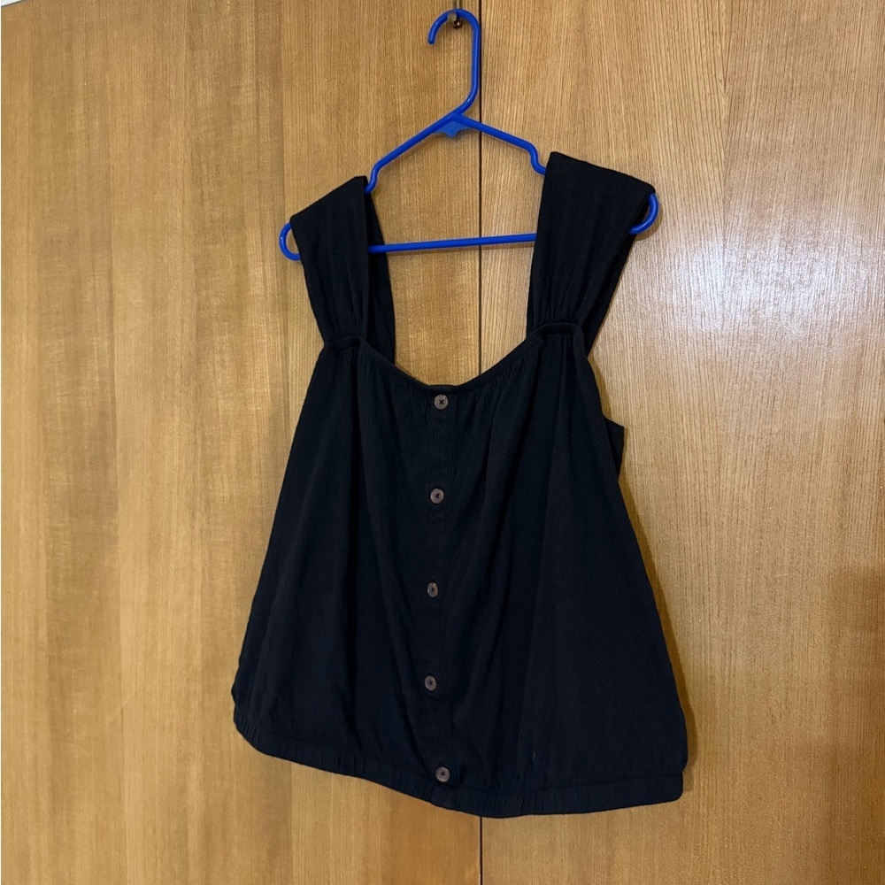 Lane Bryant Black Sleeveless Tank Top 18/20 Decorative Buttons - Picture 6 of 10